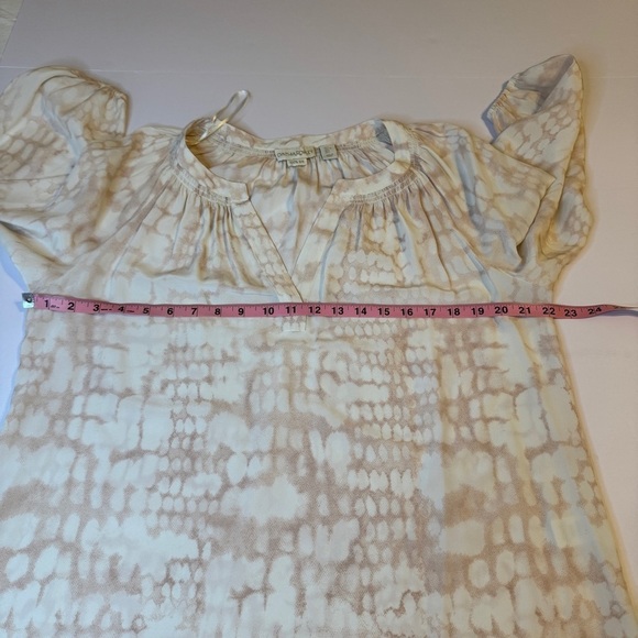 Cynthia Rowley 100% silk top size large business romantic pink cream - Picture 4 of 6